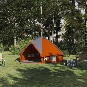 Tenda Teepee per 4 persone 4 persona Grigio e arancione
