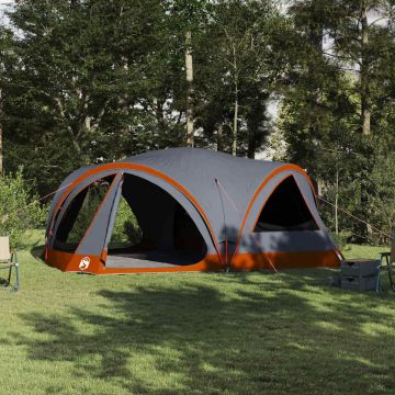 Tenda per famiglie 10 persone con tetto Grigio e arancione