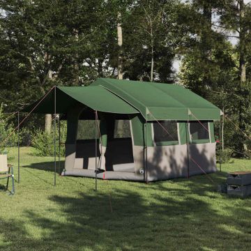 Tenda familiare per 4 persone 4 persona Verde e Bianco