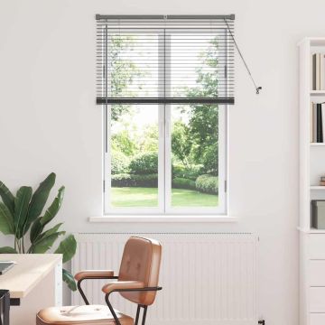 Tenda Veneziana Grigio Scuro 130 x 90 cm 25 mm Alluminio