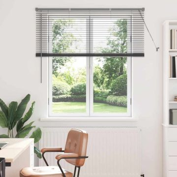 Tenda Veneziana Grigio Scuro 130 x 135 cm 25 mm Alluminio