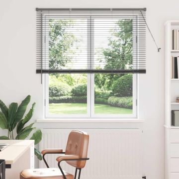 Tenda Veneziana Grigio Scuro 175 x 125 cm 25 mm Alluminio