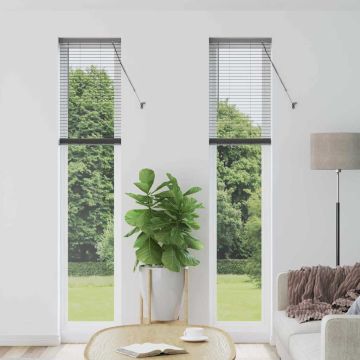 Tenda Veneziana Grigio Scuro 220 x 40 cm 25 mm Alluminio