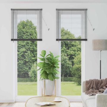 Tenda Veneziana Grigio Scuro 220 x 75 cm 25 mm Alluminio