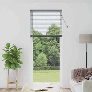 Tenda Veneziana Grigio Scuro 220 x 95 cm 25 mm Alluminio