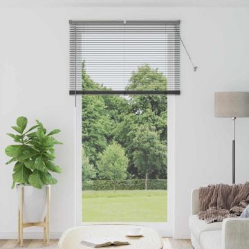 Tenda Veneziana Grigio Scuro 220 x 110 cm 25 mm Alluminio
