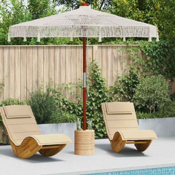 Parasol in macramè 252.5 x 252.5 x 260 cm