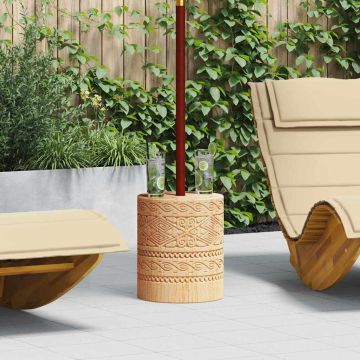 Base per ombrellone 28.05 kg Naturale Legno Massello Cilindrico