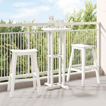 Sgabello da bar 2 pz Bianco 52 x 43 x 73,5 cm HDPE