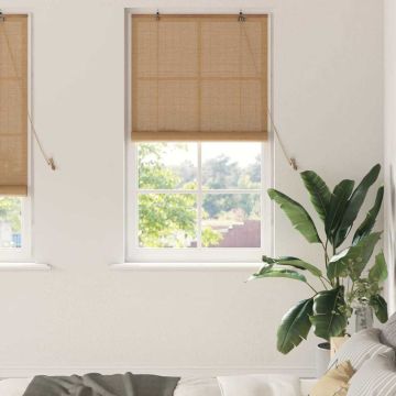 Tenda a rullo Marrone 80 x 220 cm Bambù