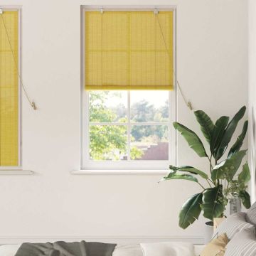Tenda a rullo Giallo 80 x 160 cm Bambù