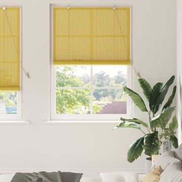 Tenda a rullo Giallo 100 x 220 cm Bambù