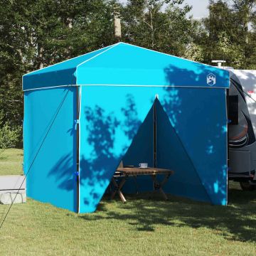 Tenda Gazebo 243 x 243 x 251 cm Blu Tessuto