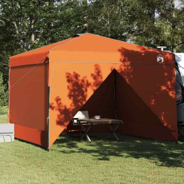 Tenda Gazebo 290 x 290 x 251 cm Arancione Tessuto