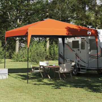 Tenda Gazebo 290 x 290 x 251 cm Arancione Tessuto