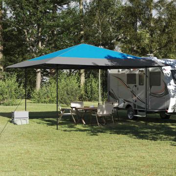 Tenda Gazebo 395 x 395 x 251 cm Blu Tessuto
