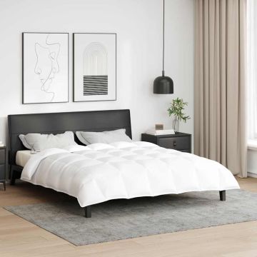 Piumone Invernale 200 x 220 cm Inverno Piuma Bianco Traspirante