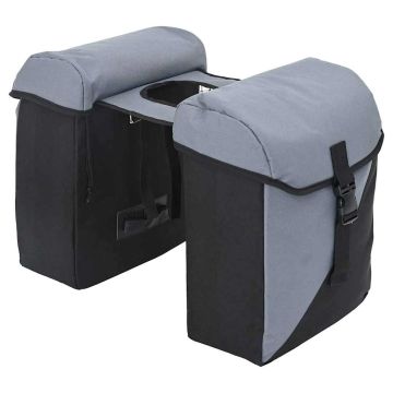 Borsa per biciclette Grigio e Nero 31,5 x 15,5 x 40 cm