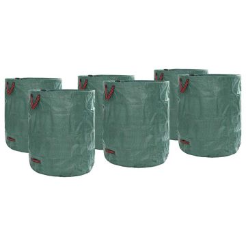 Sacchi per Rifiuti da Giardino 12 pz 500 l Verde Polipropilene