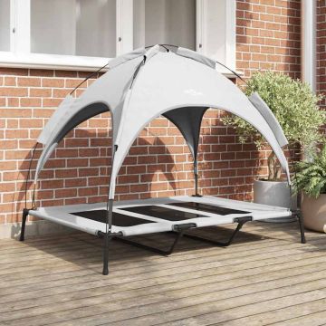 Letto per Cani Grigio Argento 122 x 93 x 106,5 cm Acciaio
