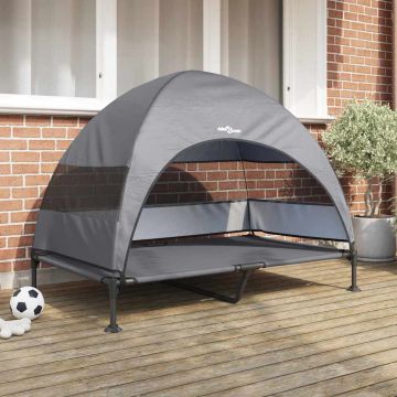Letto per Cani Elevato 127 x 81 x 108 cm Tessuto e acciaio