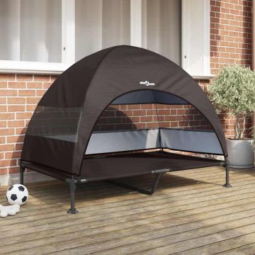 Letto per Cani Elevato 127 x 81 x 108 cm Tessuto e acciaio