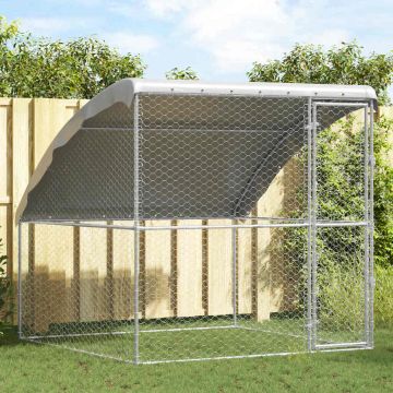 Cuccia per cani Argento 2 x 2 x 2 m Acciaio zincato