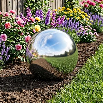Palla a Specchio Ø 37,5 cm Argento Acciaio Inossidabile 201