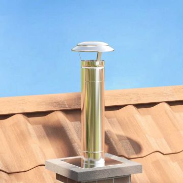 Copertura per Camino Argento 20 x 20 x 18 cm Acciaio Inox