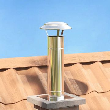 Copertura per Camino Argento 25 x 25 x 20 cm Acciaio Inox
