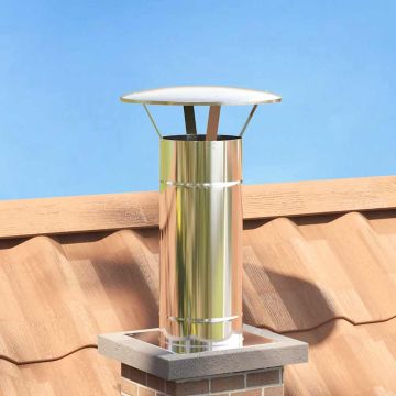 Copertura per Camino Argento 35 x 35 x 20 cm Acciaio Inox