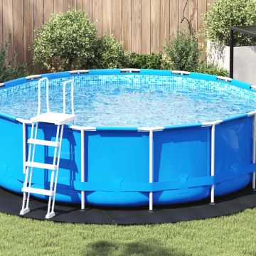 Telo per Fondo Piscina Ø 366 cm (1 mm) Rotondo Nero