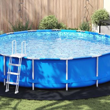 Telo per Fondo Piscina Ø 610 cm (1 mm) Rotondo Nero