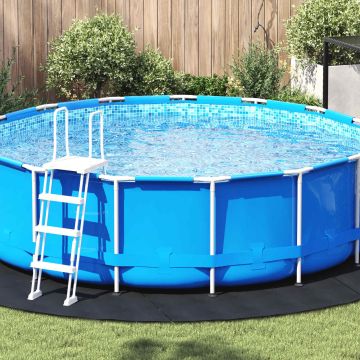 Telo per Fondo Piscina Ø 396 cm (2 mm) Rotondo Nero