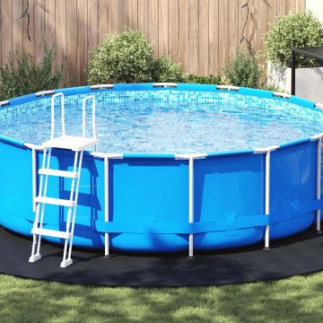 Telo per Fondo Piscina Ø 500 cm (2 mm) Rotondo Nero