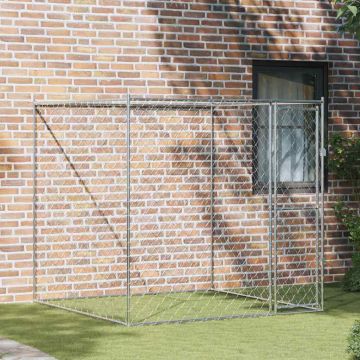 Gabbia per cani Argento 200 x 200 x 200 cm Acciaio zincato