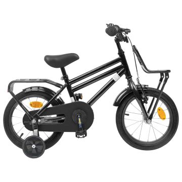 Bicicletta per Bambini 12 Pollici per bambini di 2-4 anni Nero