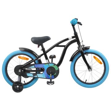 Bicicletta per Bambini 16 Pollici per bambini di 4-6 anni Nero