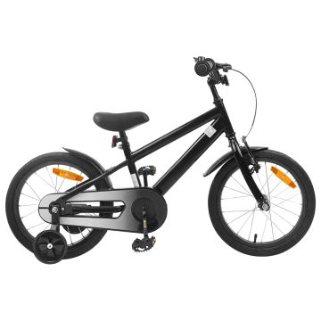 Bicicletta per Bambini 16 Pollici per bambini di 4-6 anni Nero