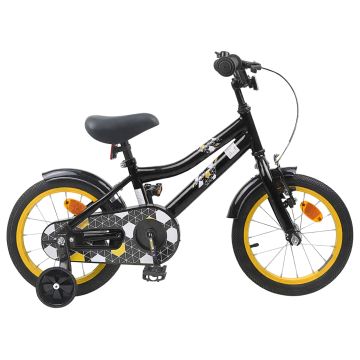 Bicicletta per Bambini 16 Pollici per bambini di 4-6 anni Nero