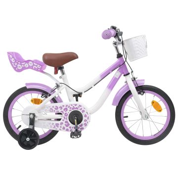 Bicicletta per Bambini 16 Pollici per bambini di 4-6 anni Viola