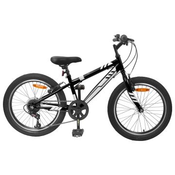 Mountain Bike 20 Pollici 6-Velocità per 5-8 anni Nero