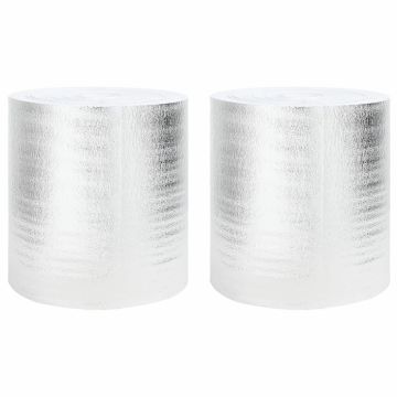 Riflettore di calore per termosifoni 2 pz Argento 25 x 0,5 m