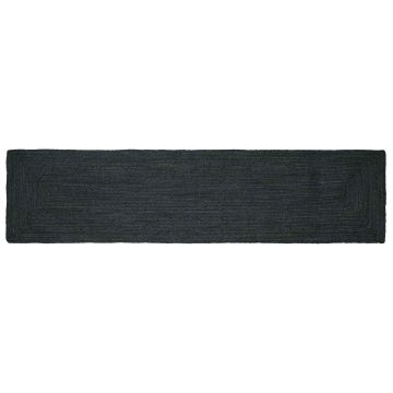 Tappeto da Area Grigio Scuro 60 x 300 cm Juta