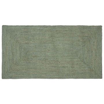 Tappeto da Area Verde Oliva 60 x 110 cm Juta
