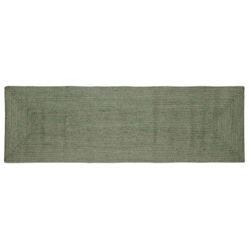 Tappeto da Area Verde Oliva 80 x 300 cm Juta