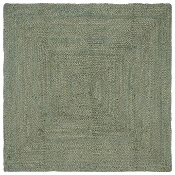 Tappeto da Area Verde Oliva 120 x 120 cm Juta