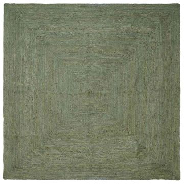 Tappeto da Area Verde Oliva 300 x 300 cm Juta