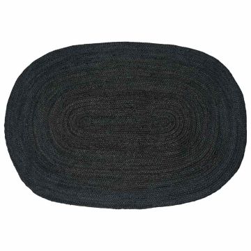 Tappeti per area Grigio Scuro 100 x 152 cm Juta