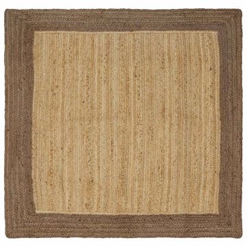 Tappeto da Area Grigio 120 x 120 cm Juta